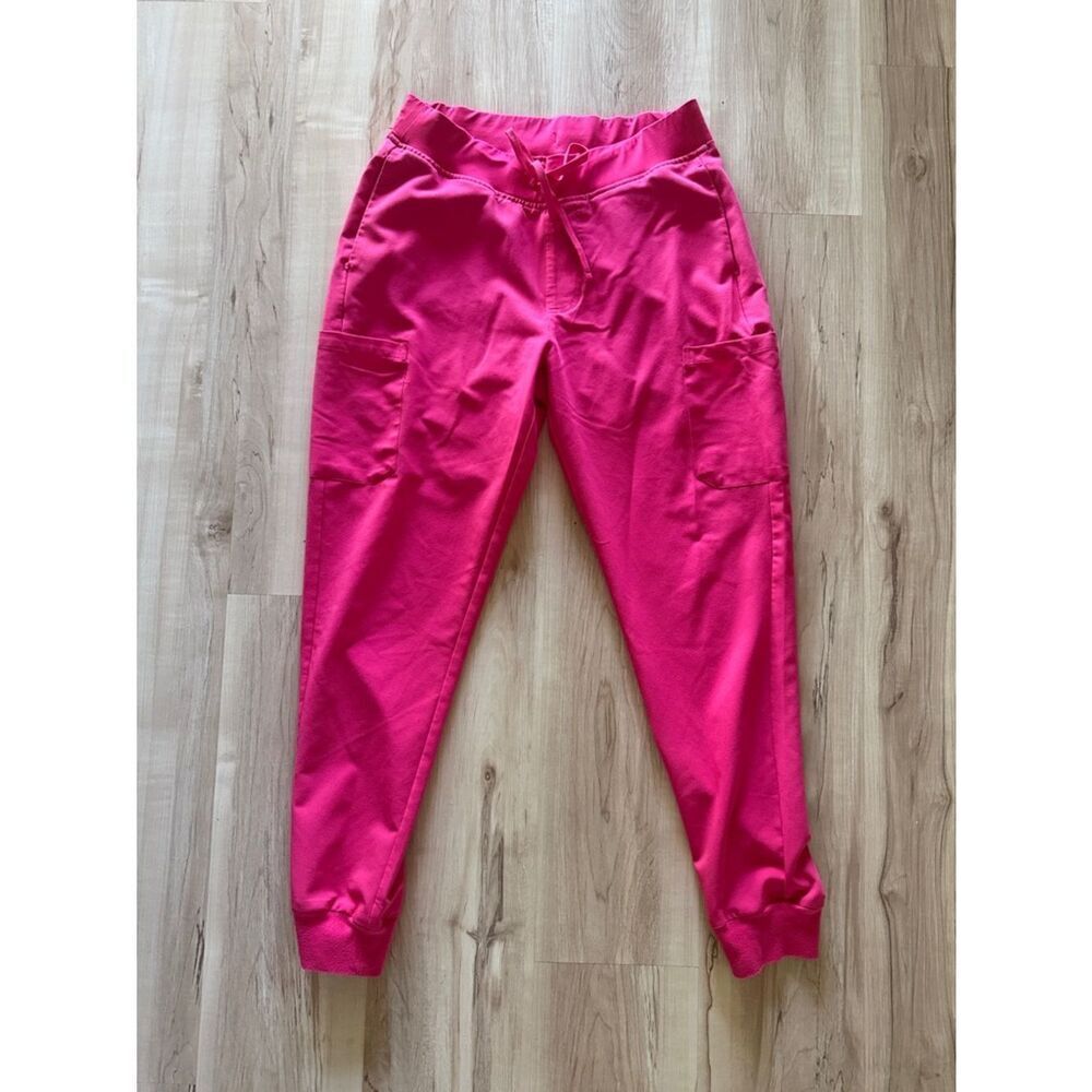 Mandala hot pink jogger scrub pants